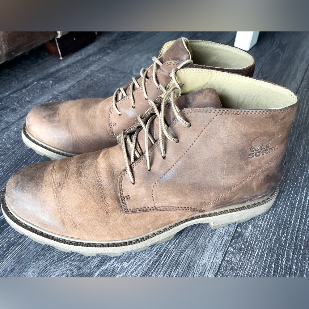 Sorel Madson Chukka Waterproof Boots – Men’s Size 11 — Tobacco (brown).